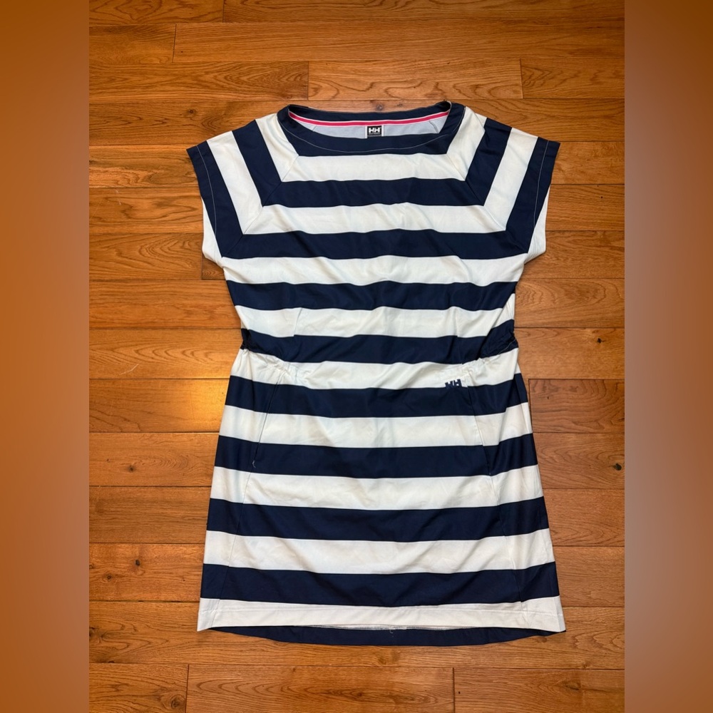 Helly Hansen Navy & White Striped Sleeveless Mini Dress